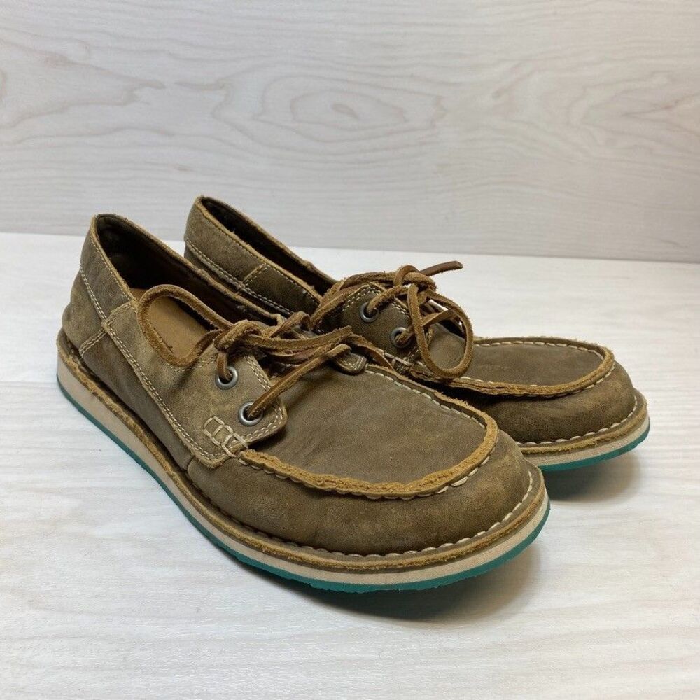 Ariat Cruiser Castaway Loafer Shoes Women's 9B Brown Leather Lace Up